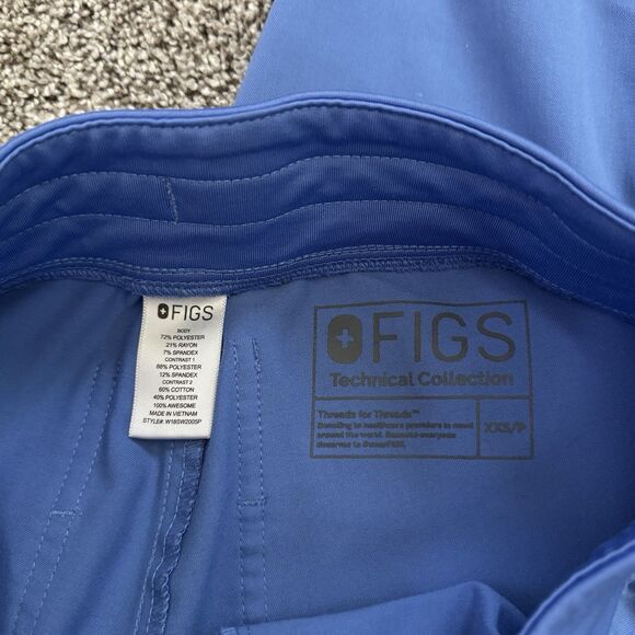 FIGS Zamora 2.0 Jogger Scrub Pants Ceil Blue W18SW2005 Size XXS/P Petite - Picture 2 of 9